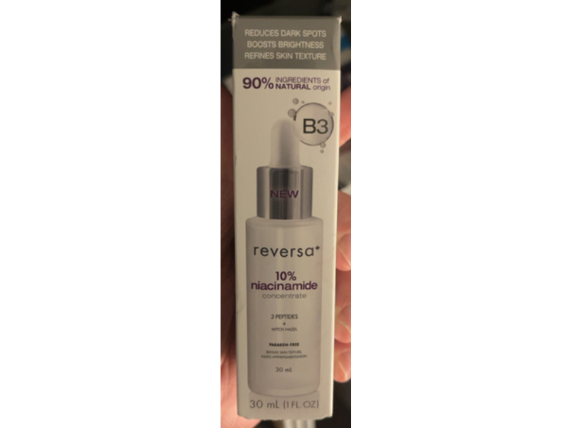 Reversa Niacinamide Concentrate, Peptides + Witch Hazel, 1 fl oz/30 mL
