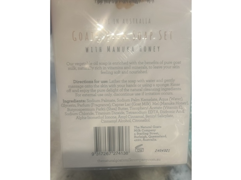 The Natural Goats Milk Company Soap Set, Manuka Honey