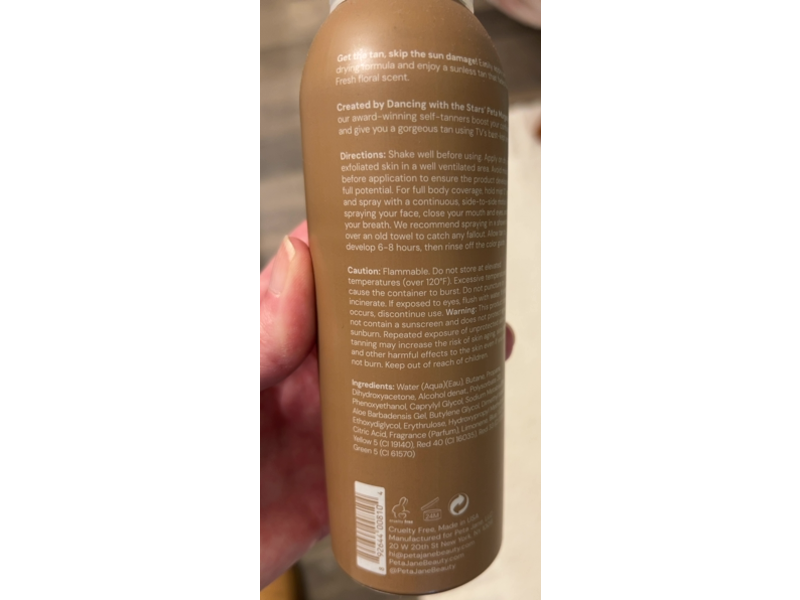 Peta Jane Natural Sunless Tanning Mist, Medium, 7 fl oz/207 mL