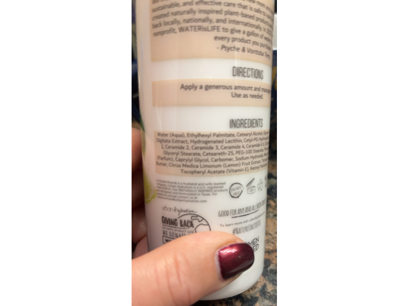 Urban Hydration Rejuvenate & Nourish Body Lotion, Mango & Lime, 13.5 fl oz/400 mL