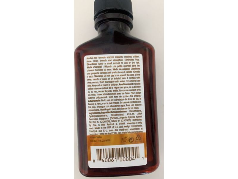 One 'N Only Argan Oil Treatment, 3.4 fl oz/100 mL