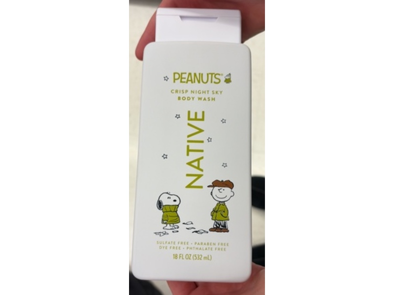 Native Peanuts Body Wash, Crisp Night Sky, 18 fl oz/532 mL