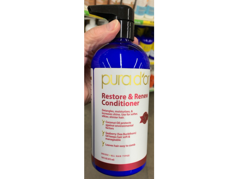 Purad'or Restore & Renew Conditioner, 16 fl oz/473 mL