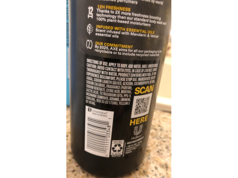 Axe Fine Fragrance Collection Body Wash, Golden Mango, 18 fl oz/532 mL, pack Of 4