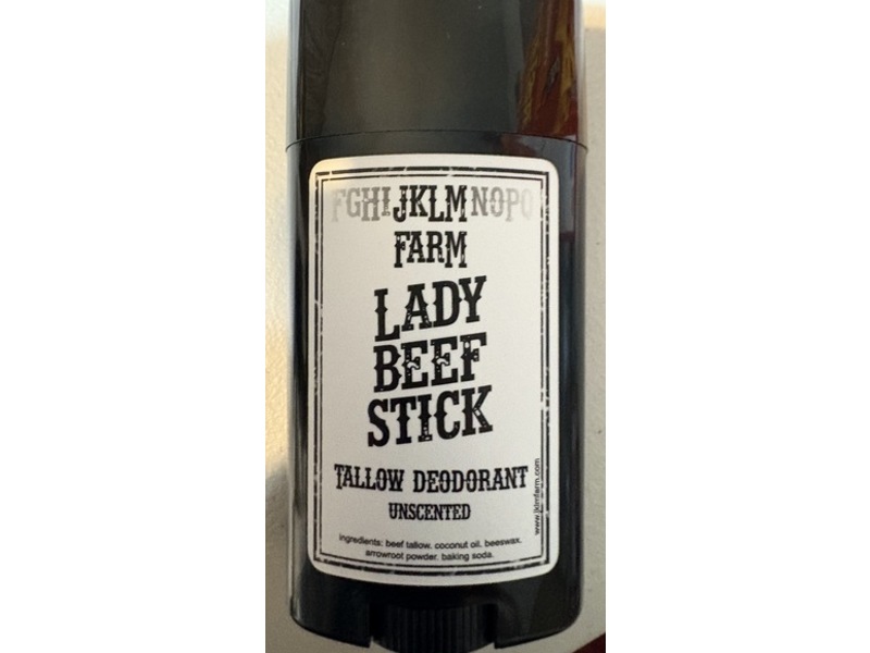 JKLM Farm Lady Beef Stick Tallow Deodorant, Unscented