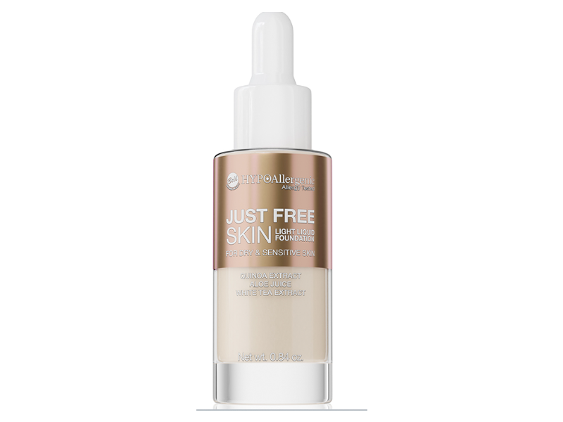 Bell Hypoallergic Just Free Skin Light Liquid Foundation, 03 Sunny, 0.84 oz/24 g