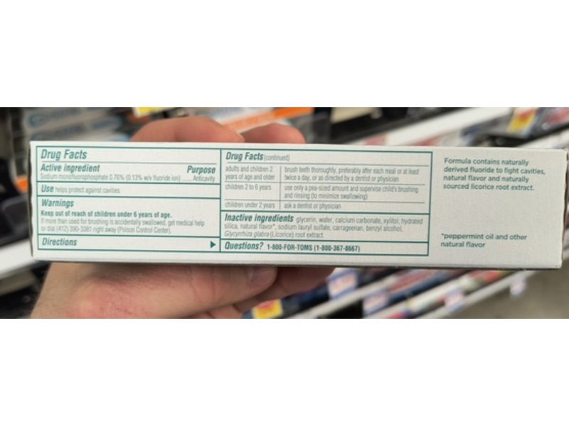 Toms Of Maine Anticavity Toothpaste, Wicked Fresh Cool Peppermint, 4 oz/113 g