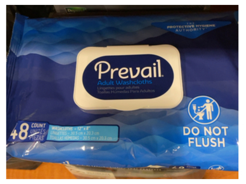 Prevail Adult Washcloths, 48 Count