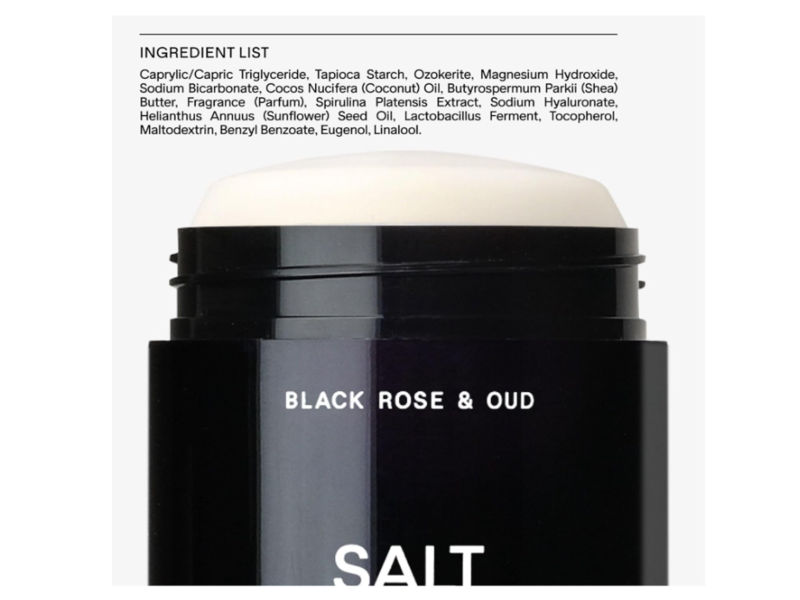 Salt & Stone Deodorant, Black Rose & Oud, 2.6 oz/75 g