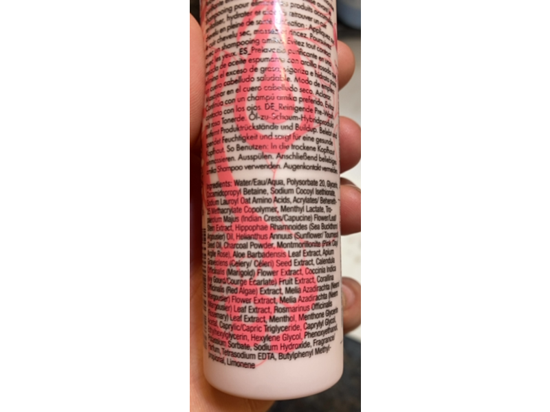 Amika Reset Scalp Cleansing Oil, Pink Charcoal, 2 fl oz/60 mL