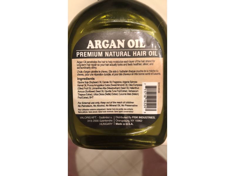 Difeel 99% Natural Premium Hair Oil, Argan, 7.78 fl oz / 230 mL