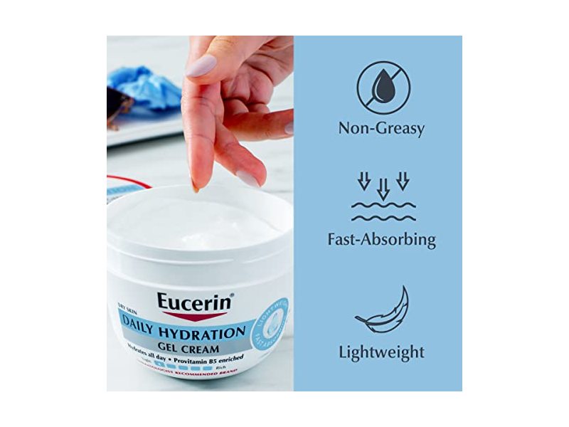 Eucerin Daily Hydration Gel Cream, Dry Skin, 12 oz