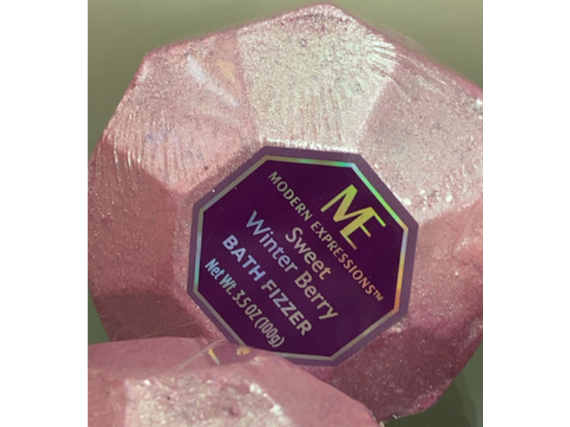 Modern Expressions Bath Fizzer, Sweet Winter Berry, 3.5 oz/100 g