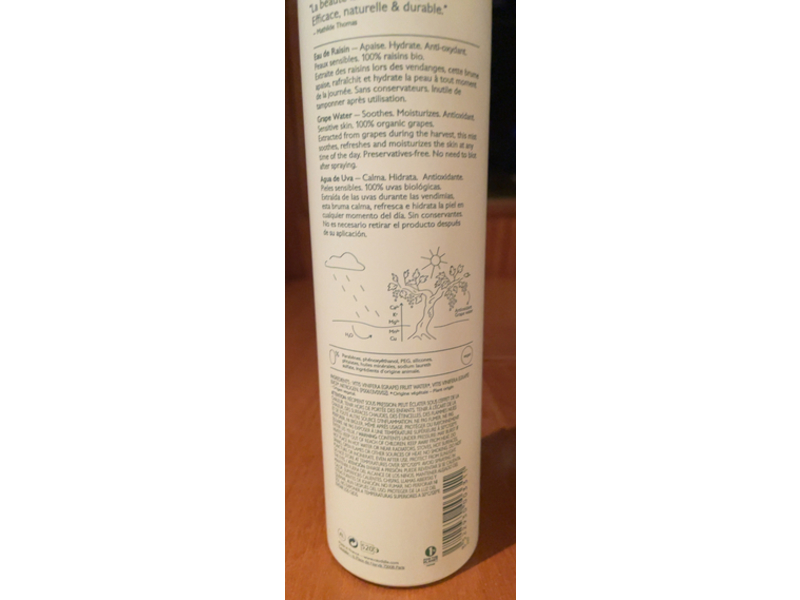 Caudalie Eau De Raisin Facial Mist, Grape Water, 10.7 oz/300 mL