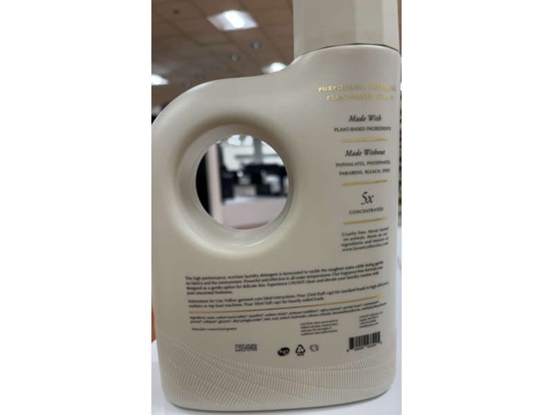 L'avant Collective High Pe Ormance Laundry Detergent, Unscented, 37 Loads, 32 fl oz/946 mL