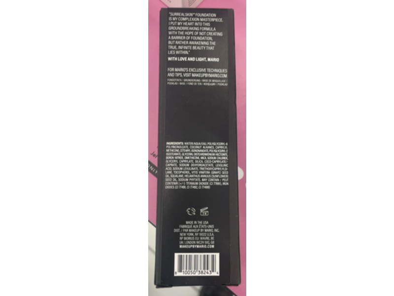 Makeup By Mario SurrealSkin Foundation, 12 O, 1 fl oz/30 mL