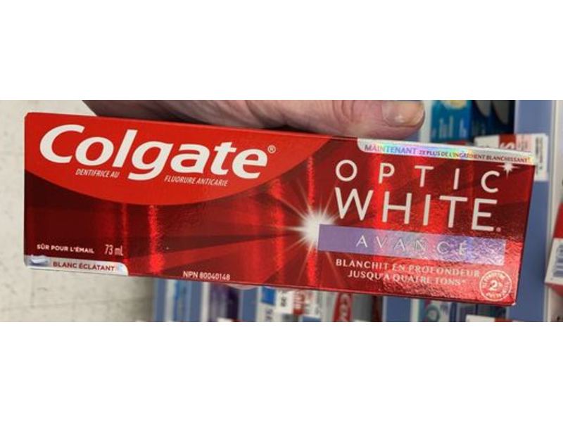 Colgate Optic White Toothpaste, Advance, 73 mL