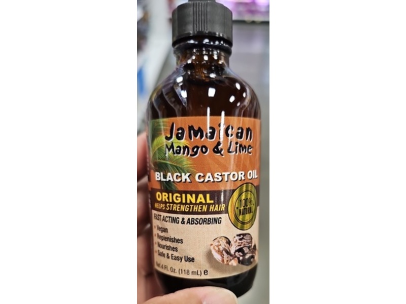Jamaican Mango & Lime Original Black Castor Oil, 4 fl oz/118 mL