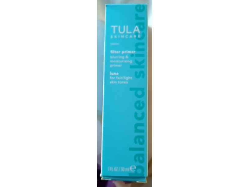 Tula Skin Care Face Filter Blurring and Moisturizing Primer, 1 fl oz/30 mL
