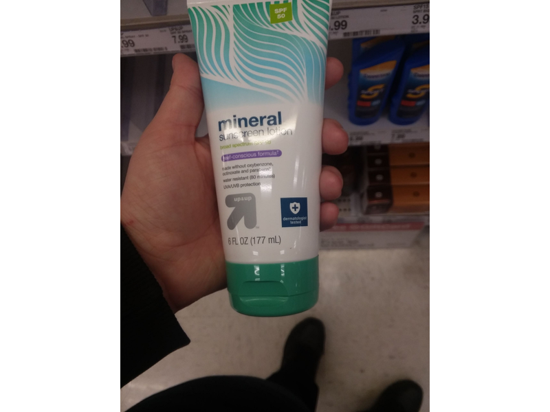 up & up Mineral Sunscreen Lotion, SPF 50, 6 fl oz (177 mL)