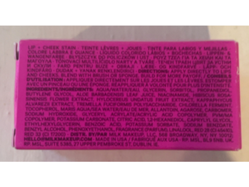 Milk Makeup Cooling Water Jelly Tint Lip & Cheek Stain, Splash, 0.17 oz/5 g