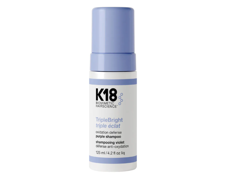 K18 Biomimetic Hairscience Triple Bright Oxidation Defense Purple Shampoo, 4.2 fl oz/125 mL
