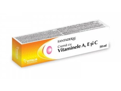 Santaderm Cream, Vitamins A+E+C, 50ML