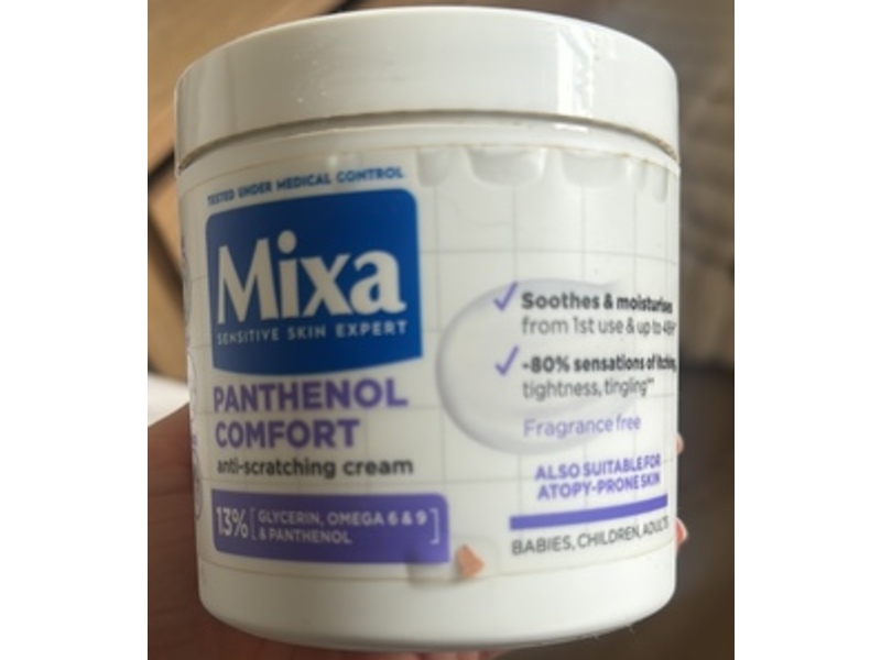 Mixa Panthenol Comfort Anti Scratching Cream, Fragrance Free, 400 mL