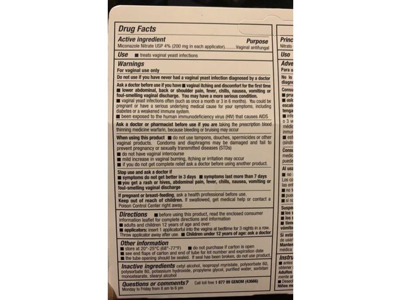 Lagicam V Yeast Infection 3 Day Treatment, Vaginal Antifungal, Miconazole 3, 0.9 oz/25 g