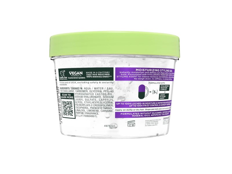 Garnier Fructis Flexi Hold Curls Moisturizing Gel, 12.5 fl oz/370 mL