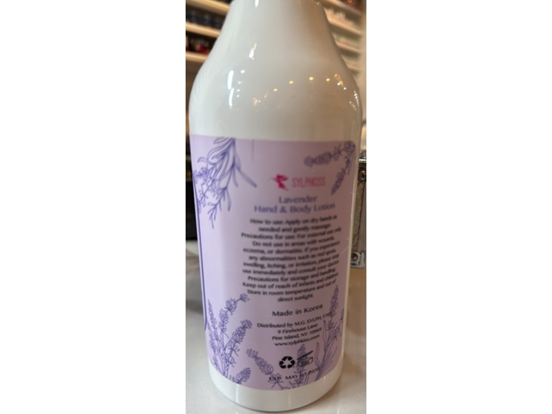 Sylphkiss Smooth And Hydrating Hand & Body Lotion, Lavender, 25 fl oz/750 mL