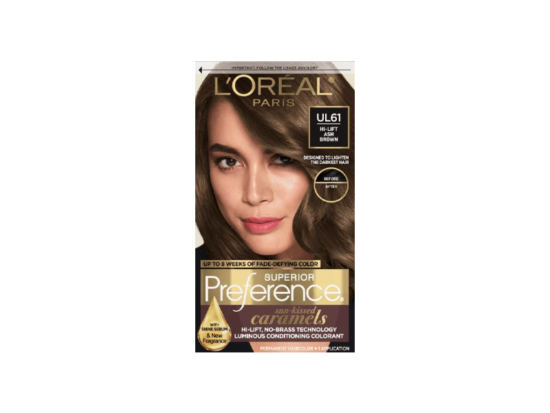 L'Oreal Paris Superior Preference Permanent Hair Color, UL61 Ultra Light Ash Brown, 1 Application
