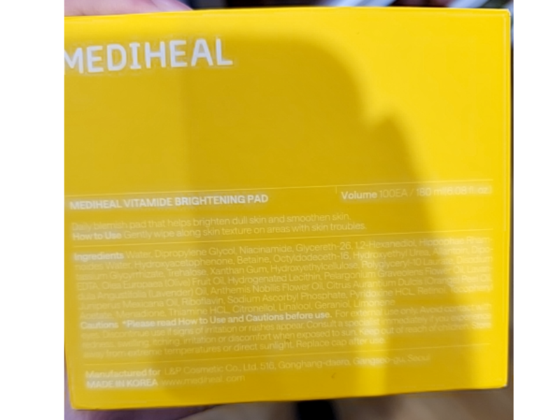 Mediheal Day & Night Vitamide Brightenning Pad, 100 Count