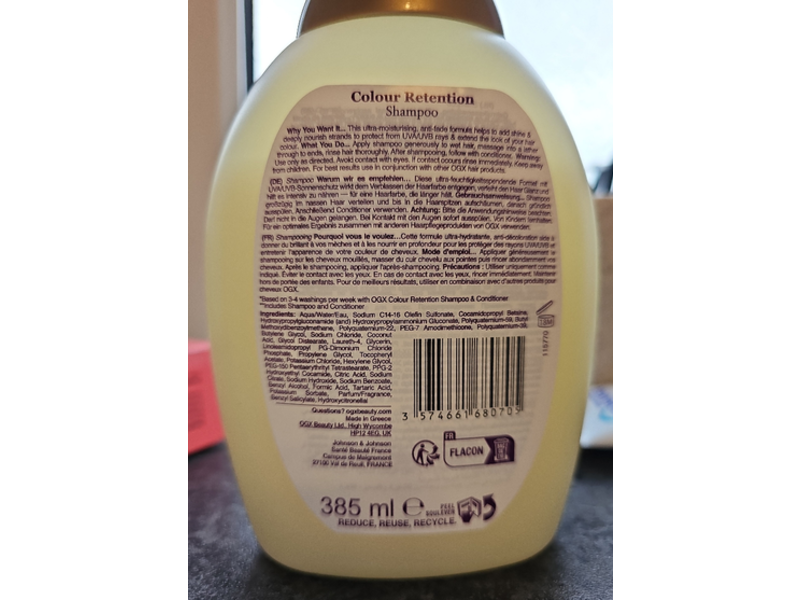 Ogx Colour Retention Shampoo, 13 fl oz/385 mL