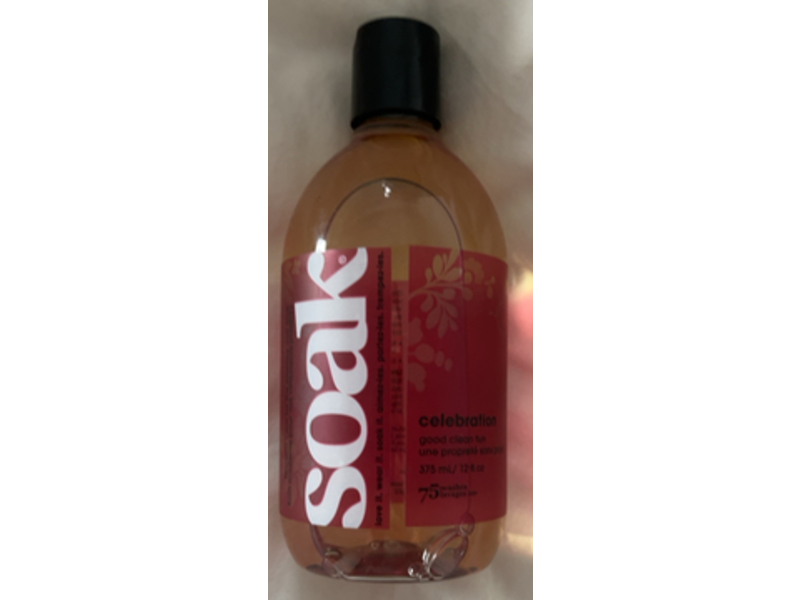 Soak Laundry Detergent, Celebration, 75 Loads, 12.8 oz/375 mL