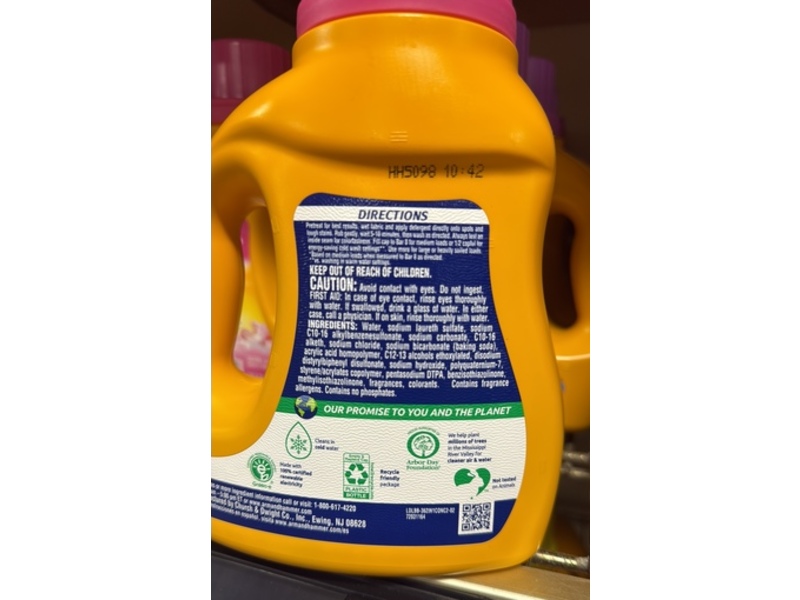 Arm & Hammer Detergent Plus Softener, Orchid Blossom, 25 Loads, 32.5 fl oz/961 mL