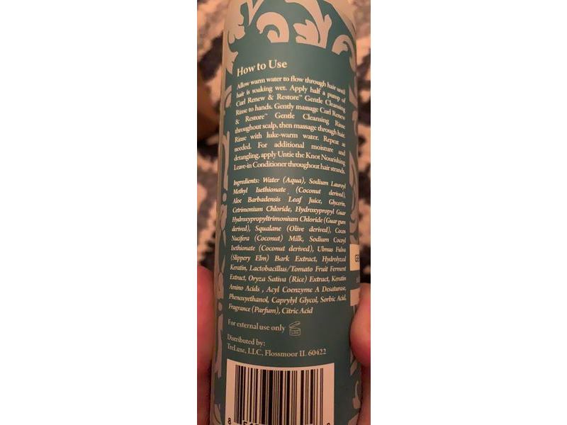 Treluxe Curl Renew & Restore Gentle Cleansing Rinse, 8 fl oz/237 mL