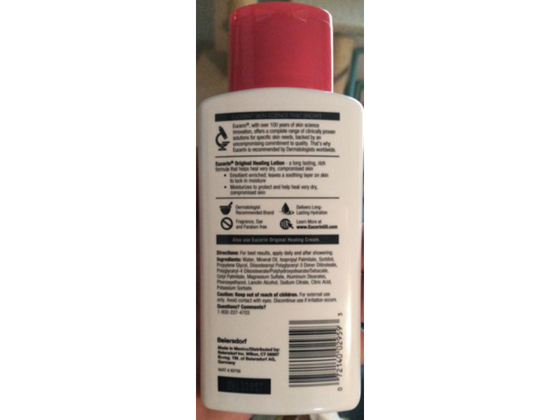 Eucerin Original Healing Lotion, 6.8 fl oz/200 mL