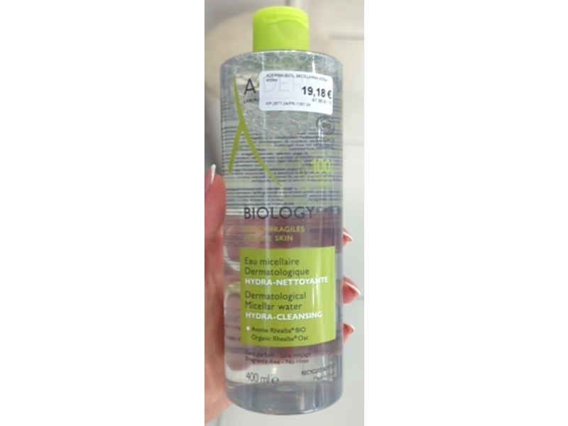 A-Derma Biology Dermatological Micellar Water Hydra-Cleansing, 400 mL