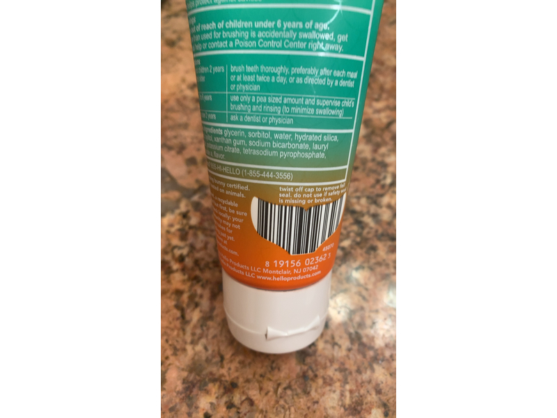 Hello Magical Mermaid Anticavity Fluoride Tooth Paste, Orange Dreamisicle, 4.2 oz/119 g, Pack of 3