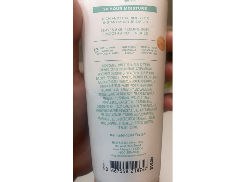 Bath & Body Works Body Cream, Shea Butter + Hyaluronic Acid, 8 oz/226 g