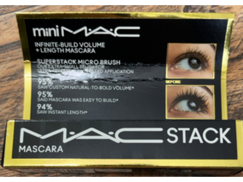 M.A.C Infinite - Build Volume + Length Stack Mascara, Black, 0.27 fl oz/8 mL