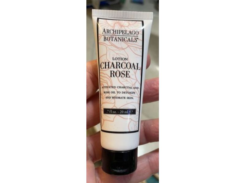 Archipelago Botanicals Body Lotion, Charcoal Rose, 7 fl oz/20 mL