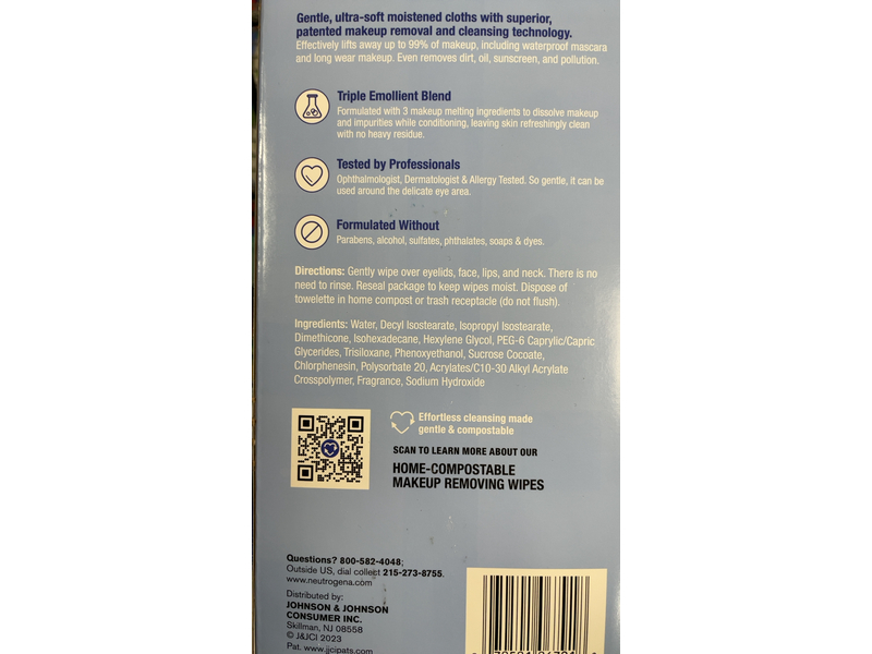 Neutrogena Makeup Remover Ultra - Soft Cleansing Towellettes, Day + Night, 25 Count