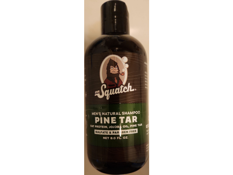 Dr. Squatch Pine Tar Men's Natural Shampoo, Jojoba Oil, Oat Protein, 8.0 fl oz