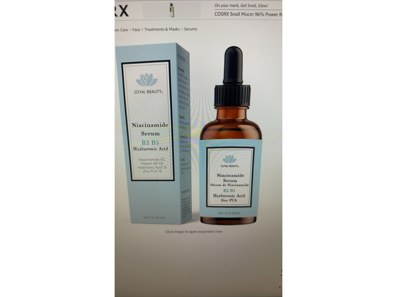 Joyal Beauty Niacinamide Serum, B3 B5 Hyaluronic Acid, 1 oz/30 mL