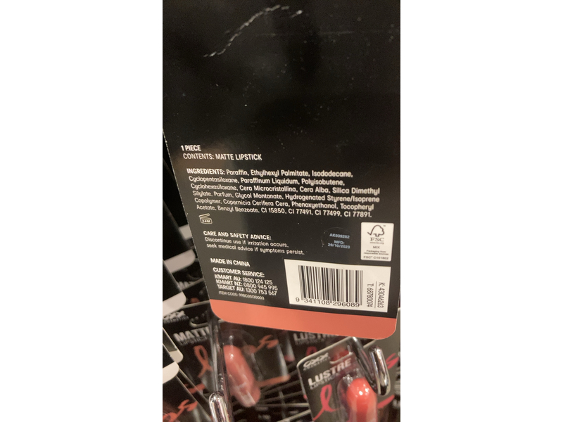 OXX Cosmetics Matte Lipstick, Envy, 3 g