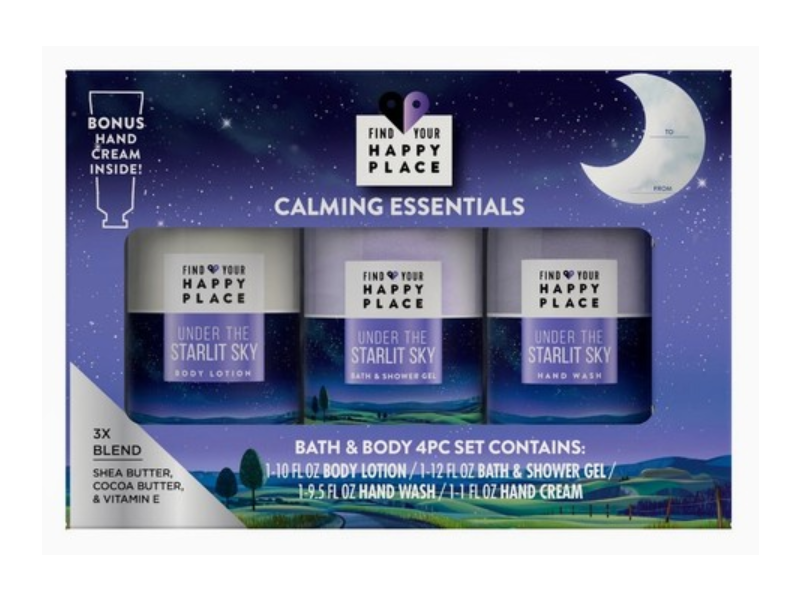Find Your Happy Place Calming Essentials Bath Body Set