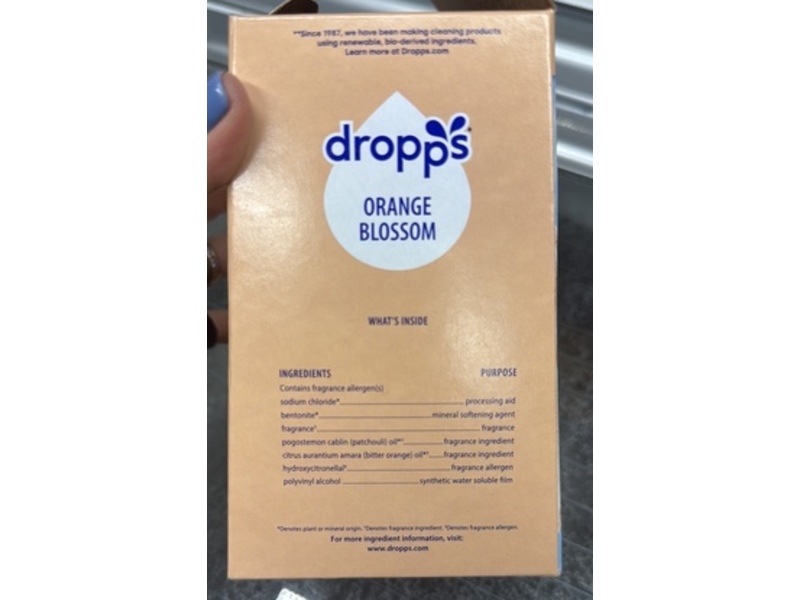 Dropps Fabric Softner, Orange Blossom, 64 Dropps, 20.31 oz/576 g