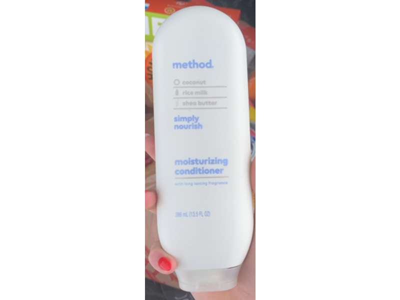 Method Simply Nourish Moisturizing Conditioner, Coconut + Rice Milk + Shea Butter, 13.5 fl oz/399 mL